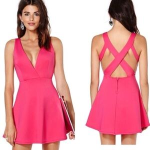 Nasty Gal Pink Scuba Dress